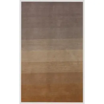 9' X 12' Gold And Rust Hand Loomed Area Rug