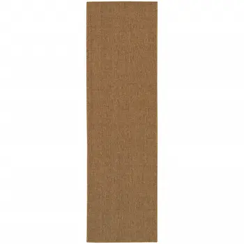 2' X 8' Tan Stain Resistant Indoor Outdoor Area Rug