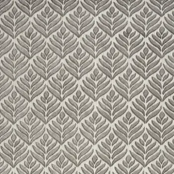 6' X 9' Charcoal Floral Stain Resistant Non Skid Area Rug
