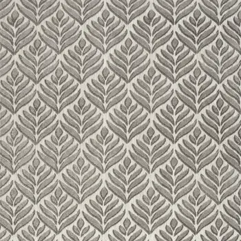 7' X 10' Charcoal Floral Stain Resistant Non Skid Area Rug