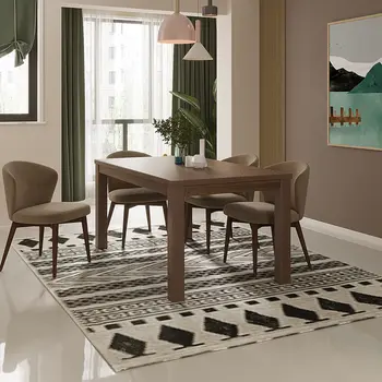 35" Espresso Solid Wood Dining Table