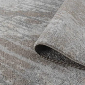 7' X 10' Brown Abstract Area Rug