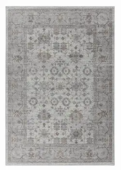 4' X 6' Grey Oriental Area Rug