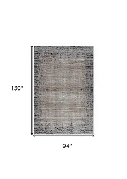 8' X 11' Brown Geometric Area Rug