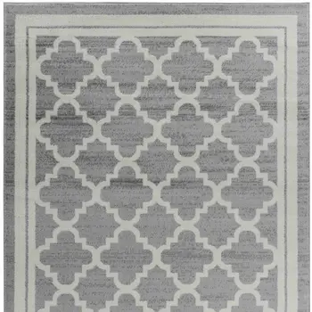 8' X 11' Grey Moroccan Area Rug
