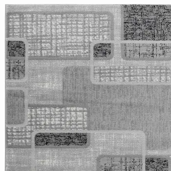 8' X 11' Grey Geometric Area Rug
