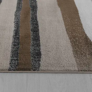 4' X 6' Brown Abstract Area Rug