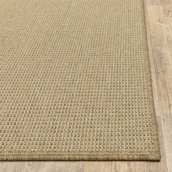 2' X 8' Beige Stain Resistant Indoor Outdoor Area Rug