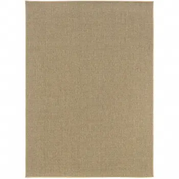 9' X 13' Beige Stain Resistant Indoor Outdoor Area Rug