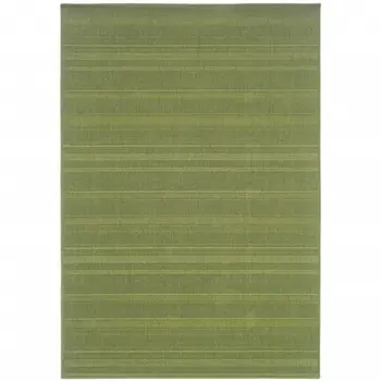 5' X 8' Green Stain Resistant Indoor Outdoor Area Rug