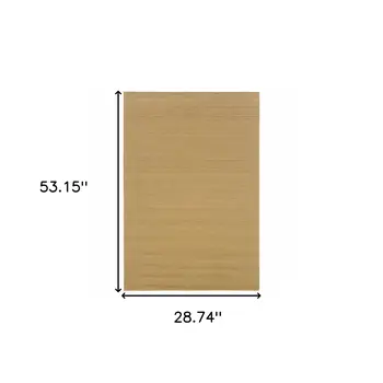 2' X 4' Beige Stain Resistant Indoor Outdoor Area Rug