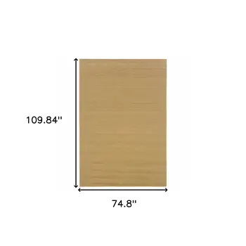 6' X 9' Beige Stain Resistant Indoor Outdoor Area Rug