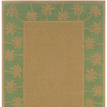 4' X 6' Beige Stain Resistant Indoor Outdoor Area Rug
