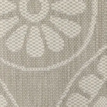 10' X 13' Gray and Ivory Geometric Stain Resistant Indoor Outdoor Area Rug