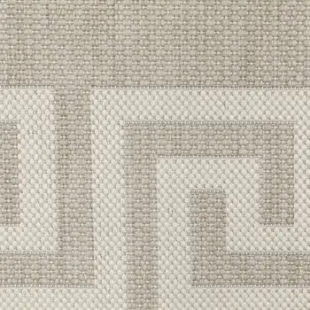 5' X 7' Gray and Ivory Stain Resistant Indoor Outdoor Area Rug