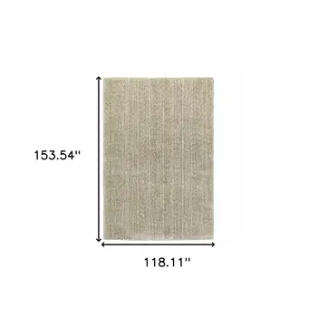 10' X 13' Stone Shag Power Loom Stain Resistant Area Rug