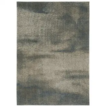 7' X 10' Gray Abstract Power Loom Area Rug