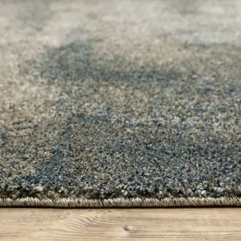 7' X 10' Gray Abstract Power Loom Area Rug