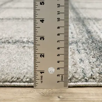 8' Gray Geometric Runner Rug