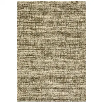 8' X 11' Beige Brown Tan And Blue Green Abstract Power Loom Stain Resistant Area Rug