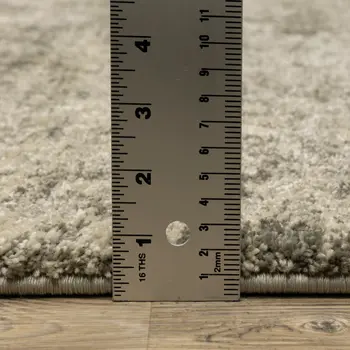 2' X 8' Grey Ivory Beige And Taupe Oriental Power Loom Stain Resistant Runner Rug