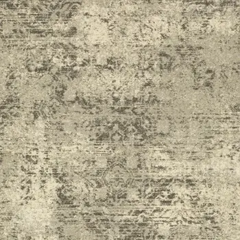 3' X 5' Grey Ivory Beige And Taupe Oriental Power Loom Stain Resistant Area Rug