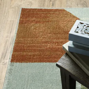 7' X 9' Gray And Ivory Geometric Area Rug