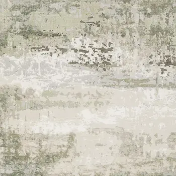 6' X 9' Beige Grey Brown And Sage Green Abstract Power Loom Stain Resistant Area Rug
