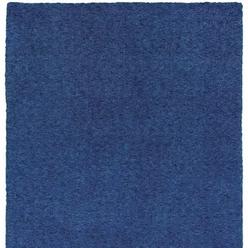 8' X 11' Deep Blue Shag Tufted Handmade Stain Resistant Area Rug