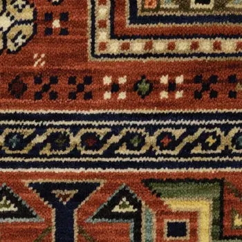 2' X 3' Blue and Red Oriental Power Loom Area Rug