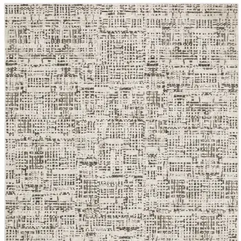 3' X 5' Ivory Grey Charcoal Brown And Beige Abstract Power Loom Stain Resistant Area Rug