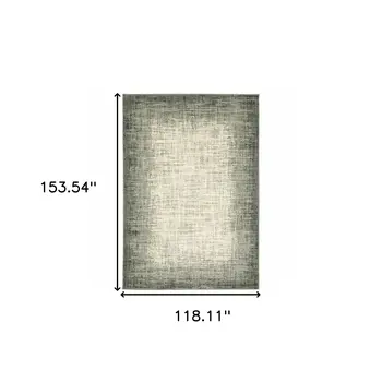 10' X 13' Grey Beige And Blue Power Loom Stain Resistant Area Rug