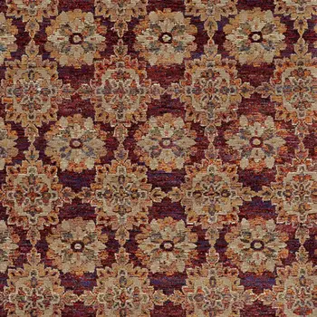 2' X 3' Red And Gold Oriental Area Rug