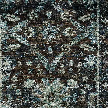 12' Blue Oriental Runner Rug