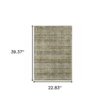 2' X 3' Gray And Ivory Abstract Area Rug