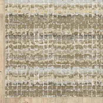 5' X 7' Gray and Ivory Abstract Power Loom Area Rug