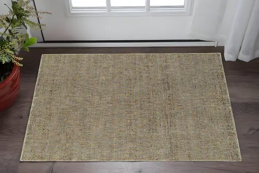 3' X 5' Blue and Silver Geometric Power Loom Area Rug