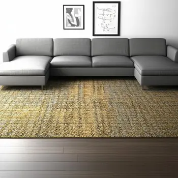 7' X 10' Green Geometric Power Loom Area Rug
