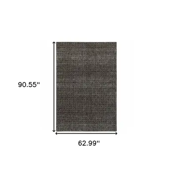 5' X 7' Gray Geometric Power Loom Area Rug