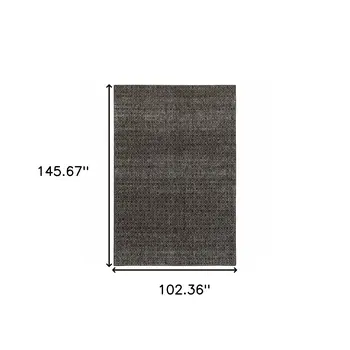 9' X 12' Gray Geometric Power Loom Area Rug