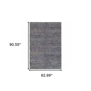 5' X 7' Purple And Gray Distressed Area Rug