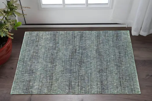 2' X 3' Blue and Gray Power Loom Area Rug