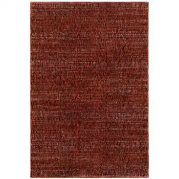 7' X 10' Red and Gray Power Loom Area Rug