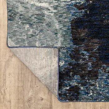 7' X 10' Gray Abstract Power Loom Area Rug