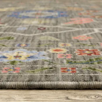 12' Charcoal Genuine Wool Oriental Runner Rug With Fringe