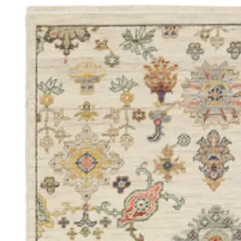 12' Blue And Ivory Genuine Wool Oriental Runner Rug With Fringe
