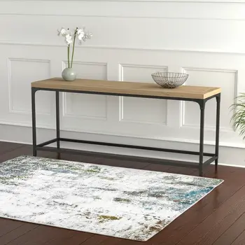 4' X 6' Ivory And Blue Abstract Printed Stain Resistant Non Skid Area Rug