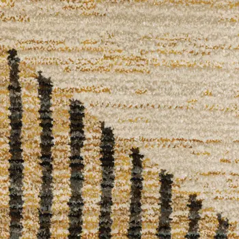 9' X 12' Blue and Beige Geometric Power Loom Area Rug