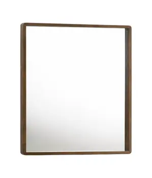 40" Brown Wood Framed Accent Mirror