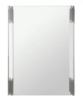 43" White Steel Framed Accent Mirror